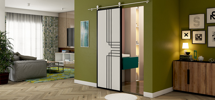 sliding bathroom door installation in Golden Hills